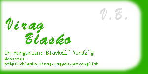 virag blasko business card